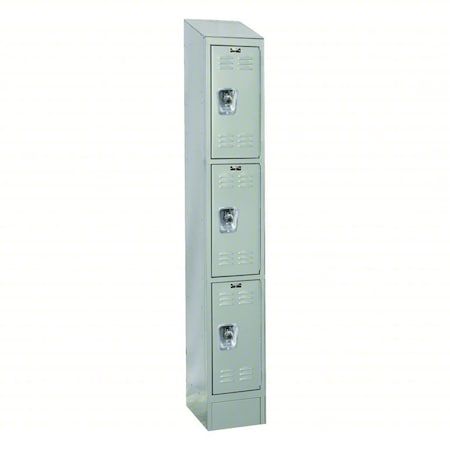 Hallowell Locker, 12 in W, 15 in D, 78 in H URB1258-3ASB-PL