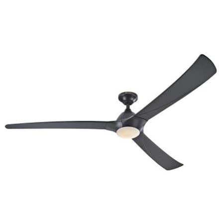 Westinghouse 73 in. Ceiling Fan with Opal Frosted, Black WE625755