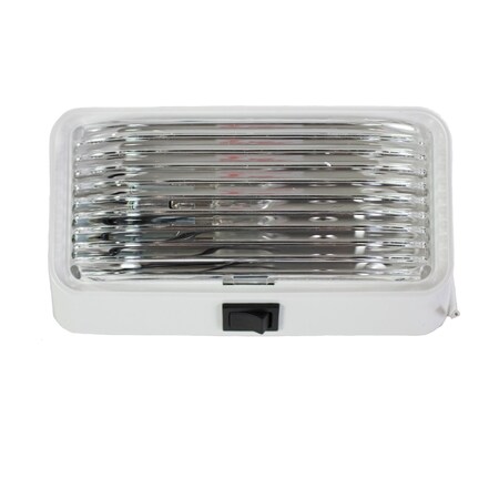 Arcon Arcon 20673; Soft White; LED Porch Light; 12V; Rectangular; with Switch and Clear Lens 20673