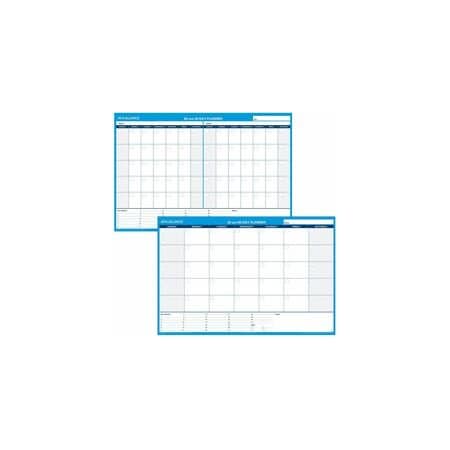 At-A-Glance 30/60 Day Undated Horizontal Wall Planner, 48in x 32in Sheet Size, Blue, Laminated, Erasable PM333-28