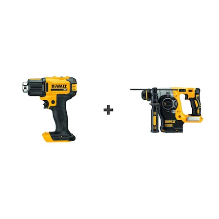 Dewalt Heat Gun, 20V, w/Rot Hammer DCE530B/DCH273B