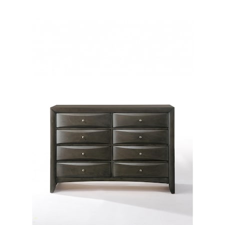 Homeroots 59" Gray Solid Wood Standard Dresser/Chest 318719