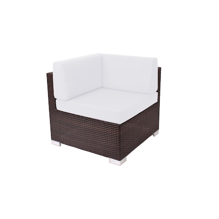 Bfm Seating Aruba Wicker Corner Sofa Section with Cushions PH5101JV-C-14091