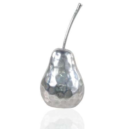 Homeroots Delicious Hammered Finish Pear Statue 364250