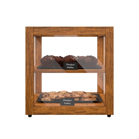 Koolmore 15 In. Artisan Wooden Bakery Display Square Case 1 Cu ft, light color KM-BDW-15L