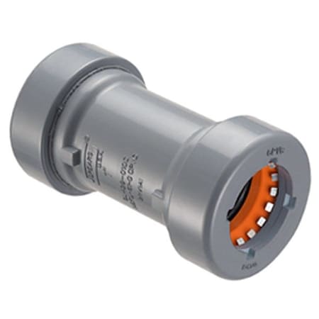 Zoro Select Plastic Pipe Straight, 235 psi, Gray GL429-015C