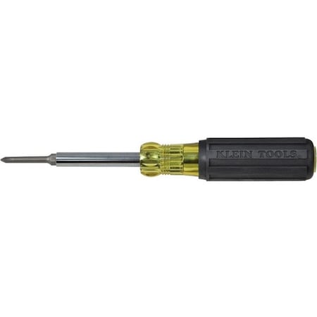 Klein Tools Multi-Bit Screwdriver, 1/4 in, 5/16 in Drive Size, Phillips, Slotted Style, 4-Piece 32559