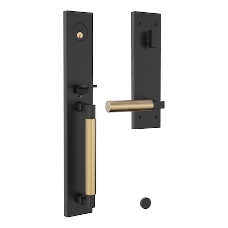 Baldwin Gramercy Full Escutcheon Tubular Right Hand Single Cylinder Handleset with Lifetime 85316M04RENT