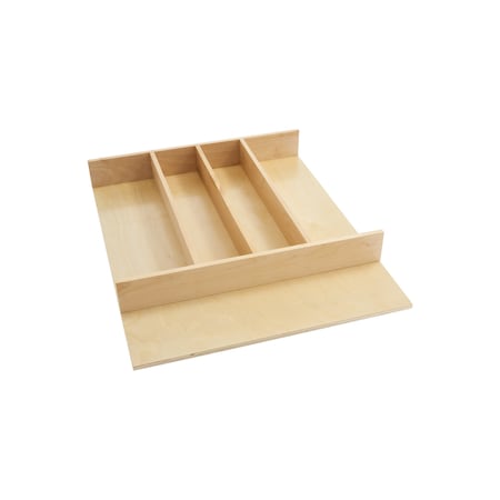 Rev-A-Shelf Drawer Insert, Maple Wood, Natural Maple, 18.5 in W, 2.88 in H, 22 in D 4WUT-1