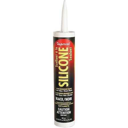 Imperial Silicone Sealant, Paste, Black, 103 oz Cartridge KK0202