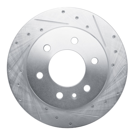Dynamic Friction Co DFC Brake Rotor - Drilled and Slotted - Silver 631-63175R
