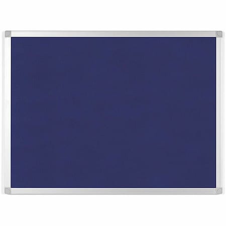 Mastervision Blue Felt Bulletin Board, 36" X 48", Aluminum Frame FA05439214