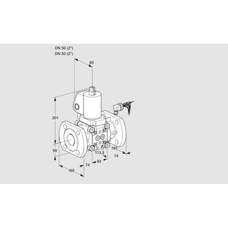Honeywell Kromschroder Gas Solenoid Valve - Class A, 500 mbar, IP65, EN 161 KS88016102