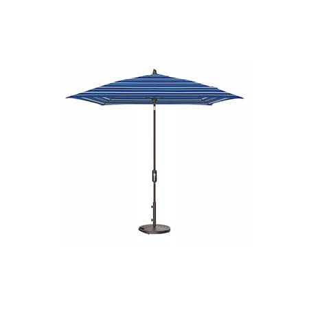Treasure Garden 7.5 ft Square Patio Umbella, aluminum, fiberglass ribs, outdoor, Milano Cobalt Stripe UM847SQ-00 56080 Milano Cobalt Stripe