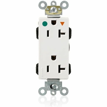 Leviton Hospital Grade Decora Receptacle, 20 Amp, 125 Volt MD830-IGW