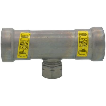 Viega MegaPressG tee P1 1 P2 1 FPT 0.5 carbon steel zinc-nickel coating 25411