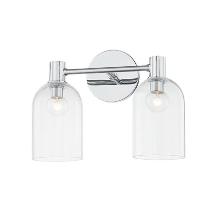 Mitzi Paisley 2 Light Bath And Vanity 13.75 In. Polished Chrome H678302-PC