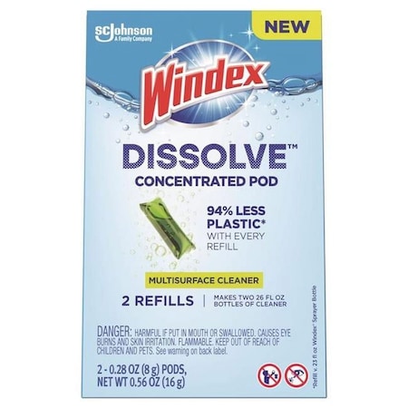 Windex 56 oz Liquid Dissolve Fresh Scent Concentrated Multi-Surface Cleaner, 6PK 1025300