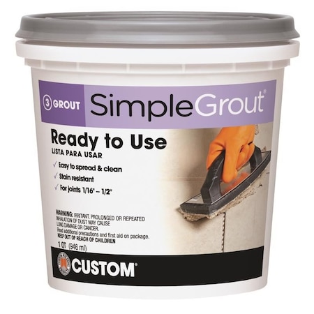 Custom Building Products 1514934 PMG381QT 1 qt. Premixed Grout Bright White- pack of 3 1514934