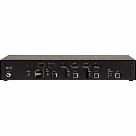 Black Box BLACK BOX NIAP4 SECURE KVM SWITCH, 4 PORT SINGLE HEAD DP W/MST IF OUTSIDE TAPE IS BROKEN KVS4-1004VM