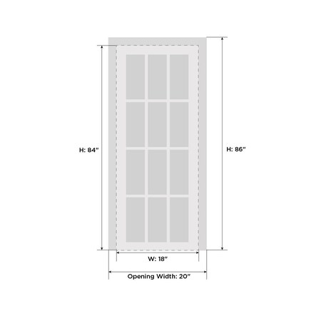 Sartodoors Modern Wood Interior Door with Hardware, Planum 0020 White Silk, Single Panel Frame Trims, Bathroom PLANUM0020ID-WS-1884