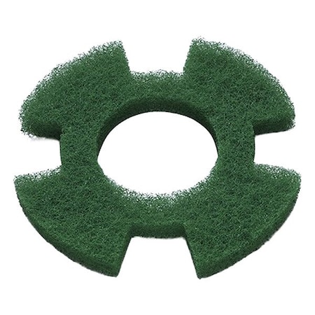 Tennant Scrubbing Pad, 7 in dia, Green 4029726