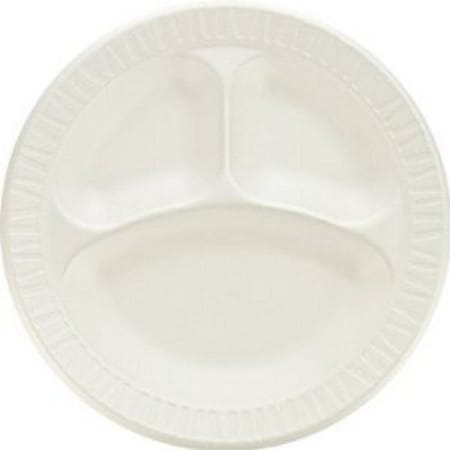 Dart Foam, Plate, Round, 10", White, PK500 10PWC