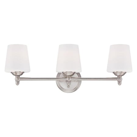 Designers Fountain Brushed Nickel Darcy 3 Light Vanity Light 15006-3B-35