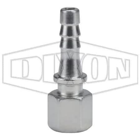 Dixon 3500 Nipple, 3/8 In, Fnpt x Hose Shank, Steel, Zinc Plated, Domestic 3546