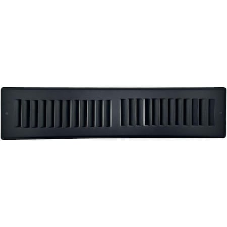 Sierra Grates 4 in. H X 10 in. W 2-Way 45 Degree Louvered, Steel, Black Toe Space Grille TSG410-BLK