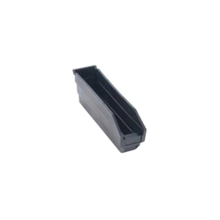 Quantum Storage Systems Black Shelf Bin, 4"L x 11-5/8"W x 2-3/4"H QSB100BR