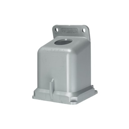 Hubbell Heavy Duty IEC Pin & Sleeve, 60A 1 1/4 in NPT, Angled, Non-Metallic, Mounting Screws Included BB60N
