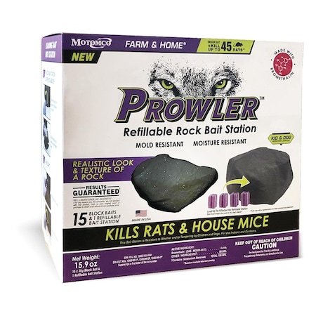 Motomco Prowler Rat and Mouse Killer Refillable Rock Bait Station 22844
