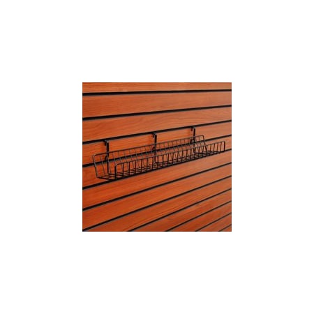 Specialty Store Services Black 3 Inch Deep Wire Slatwall Shelving, 24 In X 3 1/2 In. 2263BK