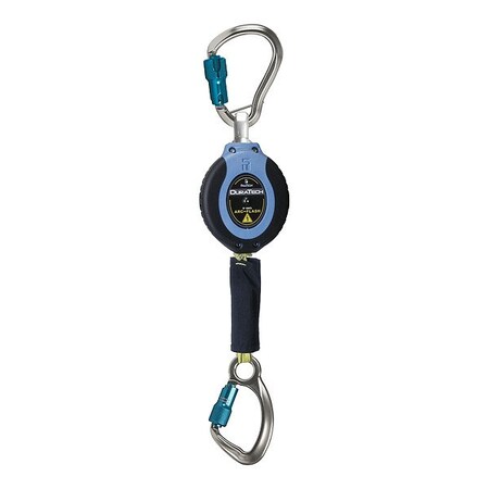 Duratech Not Applicable Self-Retracting Lifeline, 11 ft Length, Carabiner, Steel, 1 Leg(s) 82911SG6