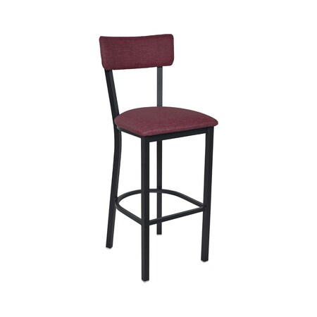 Bfm Seating Bristol Barstool - Grade 4 Upholstered Seat & Back - Steel Frame - Sand Black Finish 4301BSTT021-SB