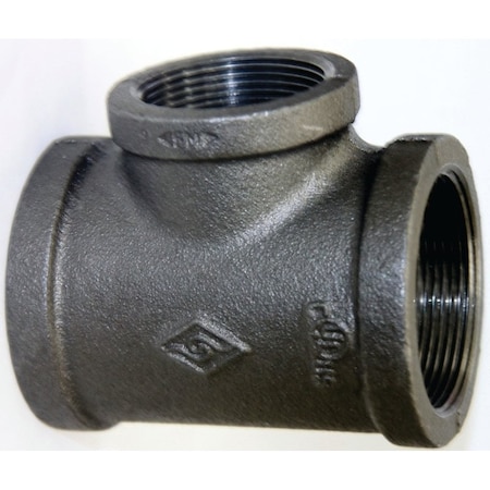 Prosource Pipe Tee, 1/2 x 3/4 x 3/4 in, Threaded, Malleable Iron, SCH 40 Schedule, 300 PSI Pressure 11A3/4X1/2B