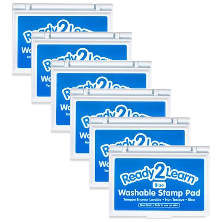 Ready 2 Learn Washable Stamp Pad, Blue, 6PK CE10041