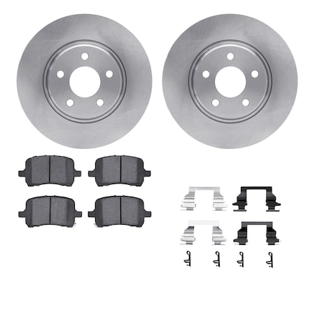 Dynamic Friction Co DFC Brake Rotor with 5000 Brake Pads and Hardware Kit 6512-53026