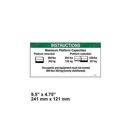 Genie REPLACEMENT DECAL, NOTICE MAX CAP GS4069 T114640