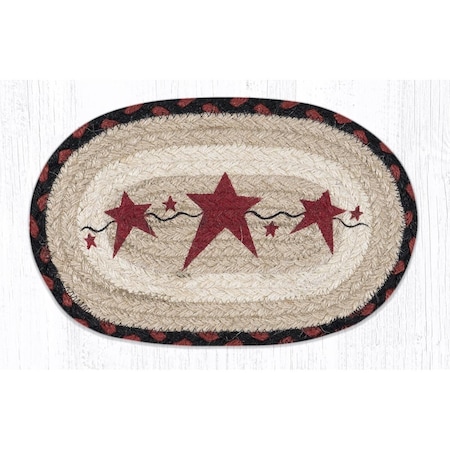 Muebles Capitol Importing 7.5 x 11 in. OMSP-19 Primitive Star Burgundy Printed Oval Swatch MU2548491
