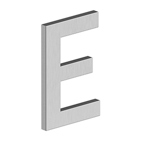 Deltana 4 Stainless Steel House Letter E with Risers Satin Stainless Steel Finish RNBEU32D