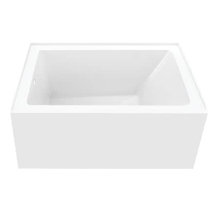 Kingston Brass 48" Acrylic Rectangular 3-Wall Alcove Tub, Left Hand Drain, Glossy White VTAP4836L22