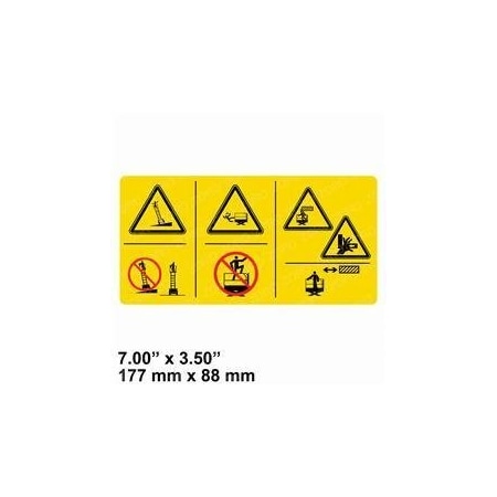 Genie REPLACEMENT DECAL, TIP-OVER, CRUSH, GS-1330M 1293166GT