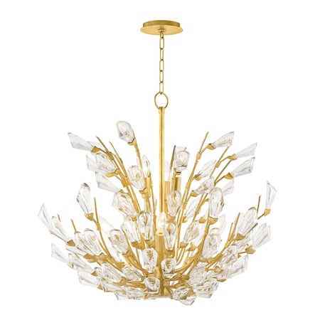 Hudson Valley Lighting Tulip 9 Light Chandelier 27.75 In. Gold Leaf 7228-GL