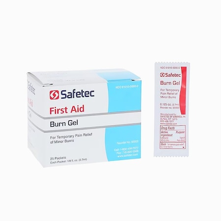 Safe-Tec Burn Relief Gel 1/8oz, 25PK 8036395