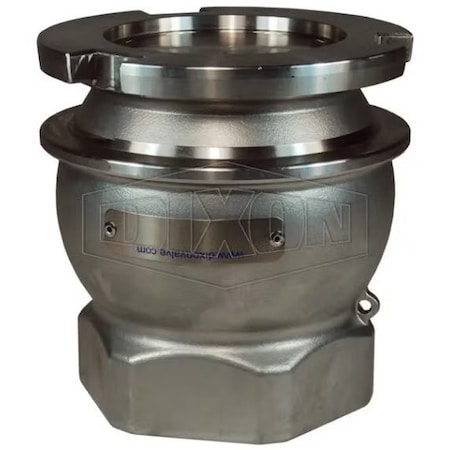 Dixon Mann-Tek by  Mann Tek Dry Disconnect Adapter Tank Unit with FKM FPM Seals, 6 in Nominal, Domestic DDA600SS