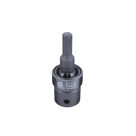 Sunex 1/2 in Drive 5/16 in Universal Hex Bit Driver Impact Socket 274808