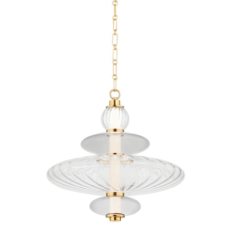 Hudson Valley Lighting Williams 1 Light Pendant 19 In. Aged Brass 2619-AGB