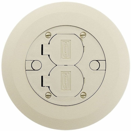 Hubbell Wiring Device-Kellems Electrical Box Cover, Round, Non-Metallic PFBCIA